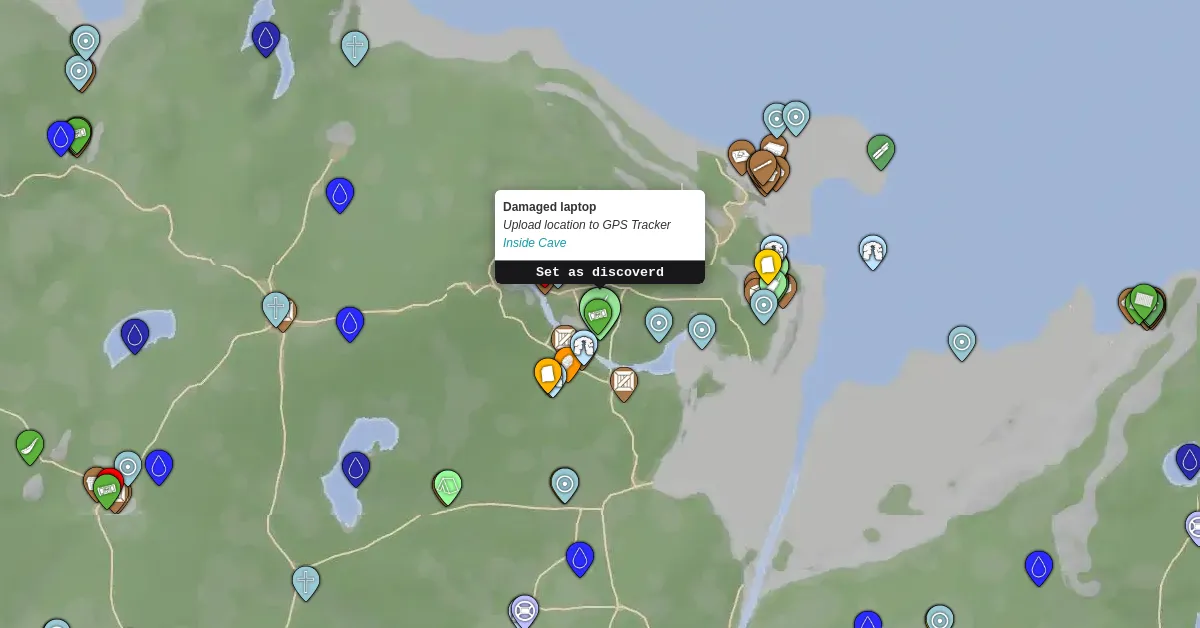Damaged laptop - Sons Of The Forest Map