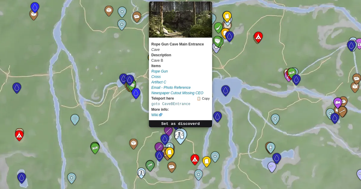 Rope Gun Cave Main Entrance Sons Of The Forest Map