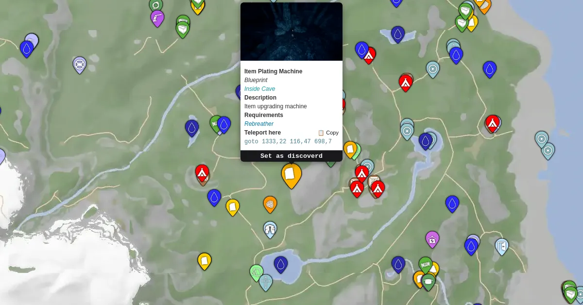 Item Plating Machine Sons Of The Forest Map