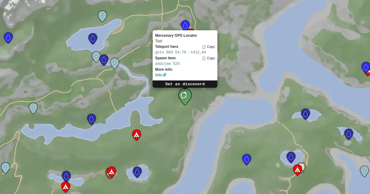 Mercenary GPS Locator - Sons Of The Forest Map