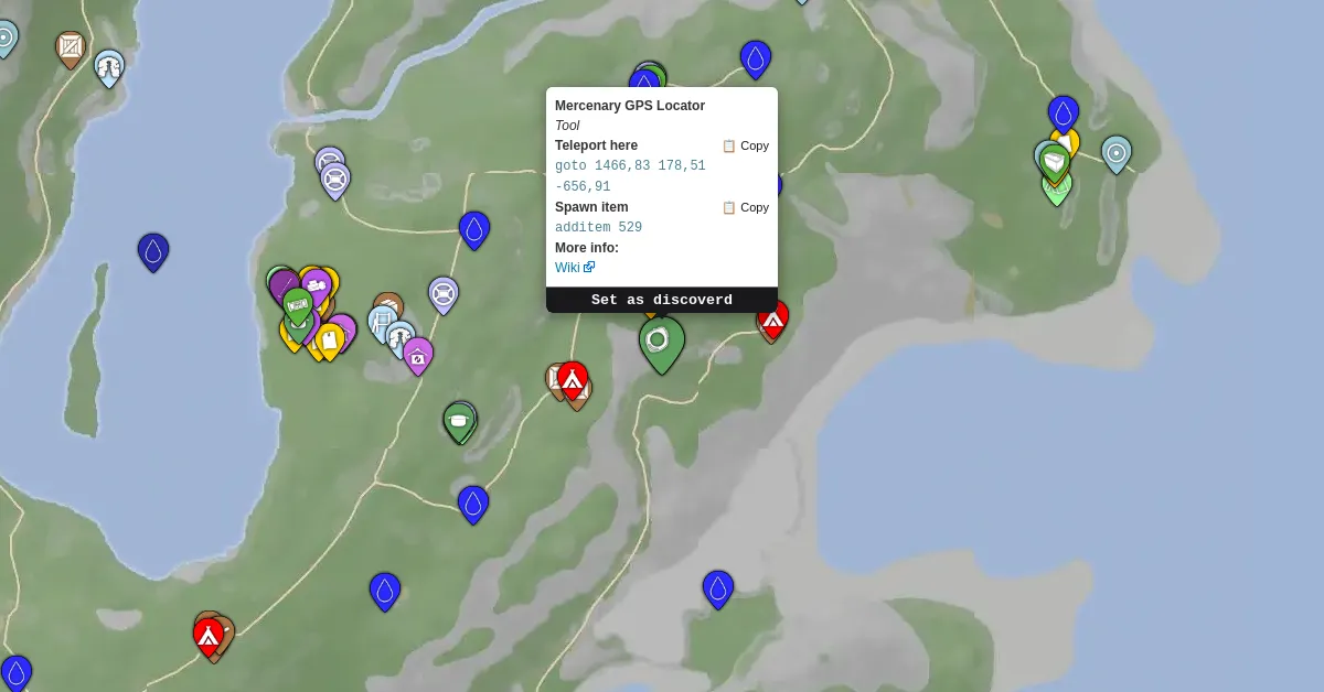Mercenary GPS Locator - Sons Of The Forest Map