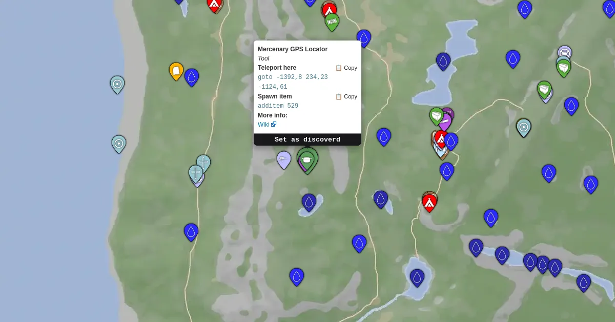Mercenary GPS Locator - Sons Of The Forest Map